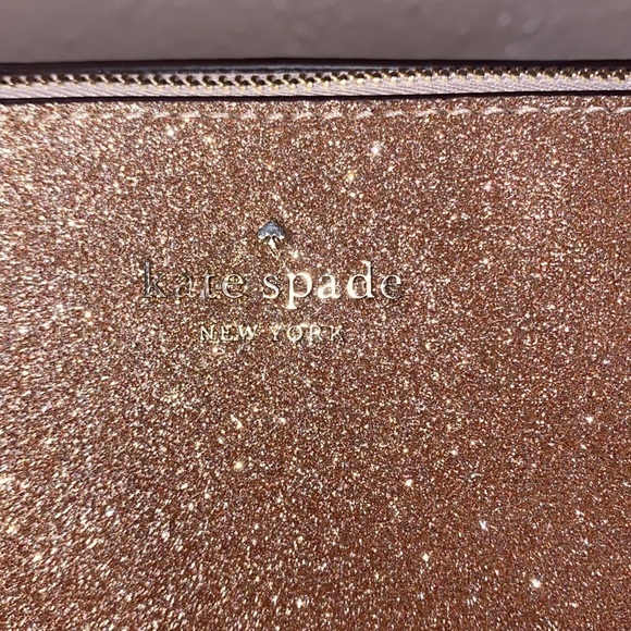 Kate Spade Shimmery Fabric Small Cosmetic Pouch K4709 - Picture 2 of 6